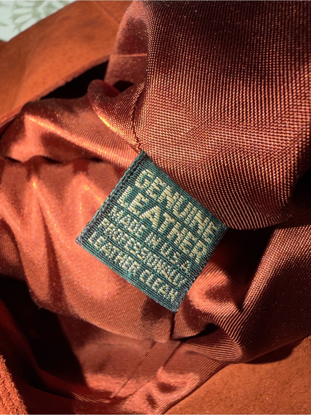 Vintage 90s Bushwacker USA Suede Leather Vest Brown Rust Western Boho Large - Picture 6 of 6